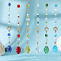 Sun catcher crystal lighting pendant metal moon beads DIY pendant wedding bead curtain