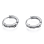 304 Stainless Steel Hoop Earrings Findings, Earring Settings for Rhinestone
