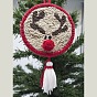 Punch Embroidery Starter Kit, Including Plastic Embroidery Hoop, Alloy Needle, Punch Needle Pen, Fabric, Felt, Threader, Water Removal Pen and 5 Colors Threads, Christmas Reindeer Pattern