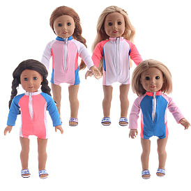Купальник из ткани в спортивном стиле, летняя кукольная одежда наряды, подходит для 18 дюймовых американских кукол