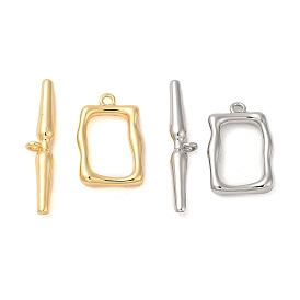 Brass Toggle Clasps, Rectangle