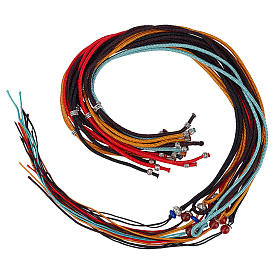 Gorgecraft 9 шт 9 цвета нейлоновые петли для шнура, со стеклянной бусиной скольжения