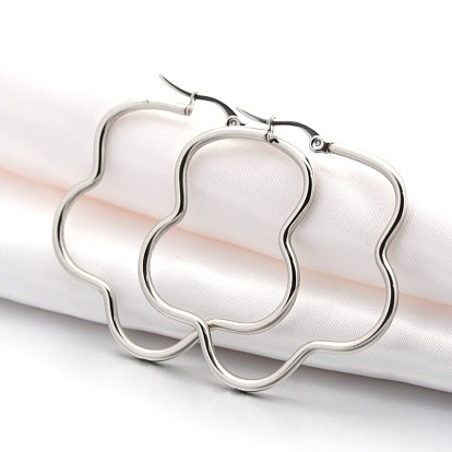 201 из нержавеющей стали серьга, с 304 штифта из нержавеющей стали, гипоаллергенные серьги, цветок