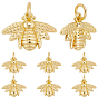 10 латунные подвески шт., с целью перехода в кольце, Пчелы