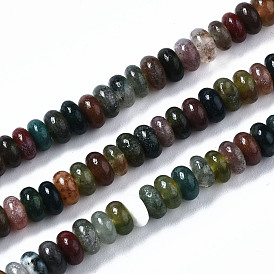 Natural Indian Agate Beads Strands, Rondelle