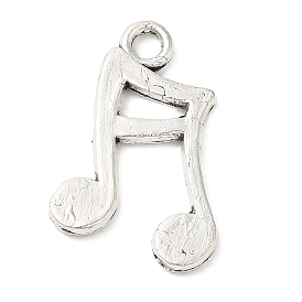 Tibetan Style Zinc Alloy Pendants, Lead Free & Cadmium Free, Musical Note, 17x12x1.3mm, Hole: 1.5mm, about 714pcs/500g