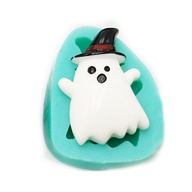 DIY Ghost Food Grade Silicone Molds, Fondant Molds, for Chocolate, Candy, UV Resin & Epoxy Resin Halloween Ornament Making