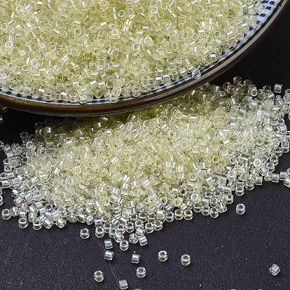 Бусины miyuki delica, цилиндр, японский бисер, 11/0, перламутровая радуга