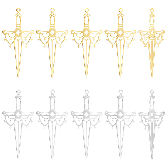 20шт 2 цвета 304 большие подвески из нержавеющей стали, меч прелести