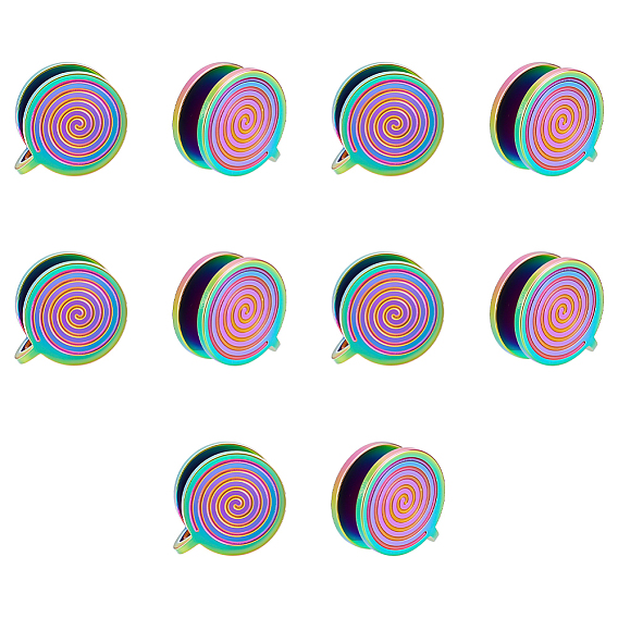 10шт. 304 серьги-манжеты из нержавеющей стали Vortex, украшения в стиле панк для мужчин и женщин