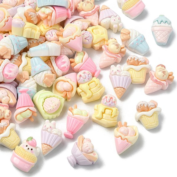 Непрозрачные кабошоны из смолы, имитация еды, мороженое