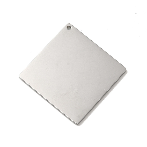 304 подвески из нержавеющей стали, пустая бирка с зеркальной полировкой, ромбовидный шарм