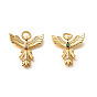 Латунный микропаве кубический цирконий со стеклянными подвесками, крыло, с открытыми кольцами прыжковых