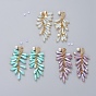 Electroplate Glass Cluster Beads Stud Earrings, with Brass Stud Earring Findings, Acrylic Pearl & Plastic Ear Nuts, Earring Backs, Cardboard Boxes and Plastic Resealable Bags
