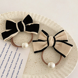 Simple Design Bow Pearl Hairband for Ponytail - Sweet and Elegant