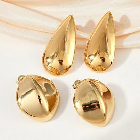 304 из нержавеющей стали серьги, ионное покрытие (ip), реальный 14 k позолоченный