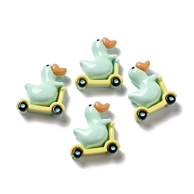 Opaque Resin Cabochons, Scooter Duck