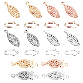 40 Sets 4 Colors 304 Stainless Steel Box Clasps, Multi-Strand Clasps, Horse Eye