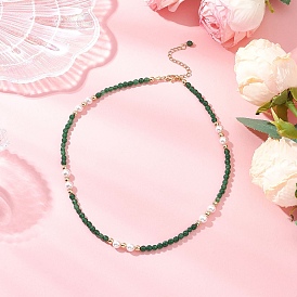 Ожерелья из белого нефрита и аметиста, с оболочкой шарик перлы