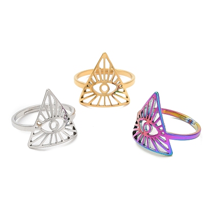 304 Треугольник из нержавеющей стали с регулируемым кольцом «конский глаз» для женщин