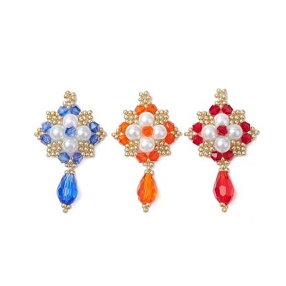 Бисер бисерные подвески, со стеклянной жемчуг, китайская подвеска-узел