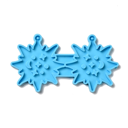 Bricolage étoile scintillante avec des moules en silicone pendentif lune, moules de résine, pour la fabrication de bijoux en résine uv & résine époxy