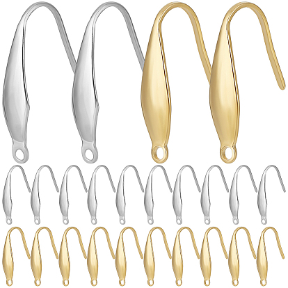 100 шт. 2 цвета 316 крючки для серег из нержавеющей стали, с вертикальной петлей, провод уха