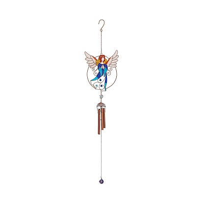 Metal Wind Chime, Fairy Angel Enamel Haging Pendant Decorations