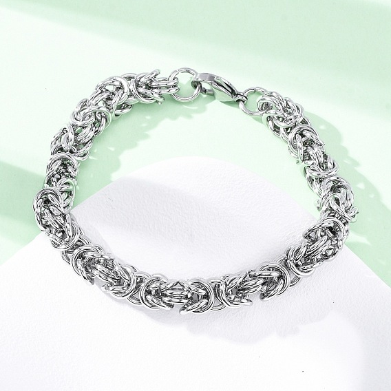 304 Браслеты из нержавеющей стали с византийскими цепями для женщин и мужчин