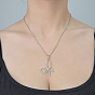 201 Stainless Steel Hollow Butterfly Pendant Necklace