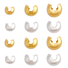 300шт 6 стили латунные обжимные бусины чехлы