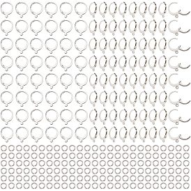 120 шт. 304 серьги с рычагом из нержавеющей стали, с горизонтальными петлями и 150шт открытыми соединительными кольцами