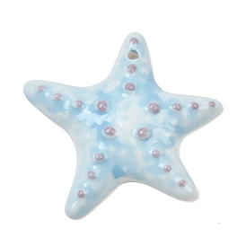 Handmade Porcelain Big Pendants, Starfish