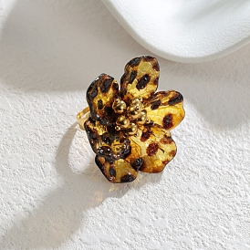 Цветок 304 перстни из нержавеющей стали для женщин, cmолой