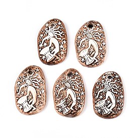 Ручной работы фарфора большие кулоны, самородки с человеком, фантазии античного стекла фарфора