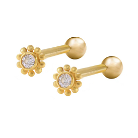 S925 Silver Sunflower Stud Earrings Fashionable Sweet Cute Earringsy, Cartilage Earrings,