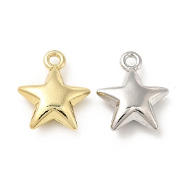 Rack Plating Alloy Charms, Cadmium Free & Lead Free, Star