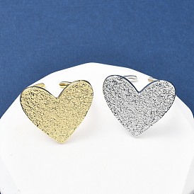 Латунные манжеты в форме сердца для женщин, без кадмия и без свинца, стойки покрытие