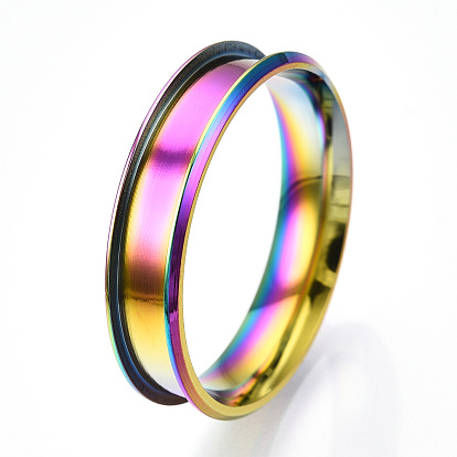 201 рифленое кольцо из нержавеющей стали для женщин