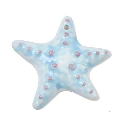 Handmade Porcelain Big Pendants, Starfish