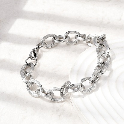201 трос из нержавеющей стали цепи браслеты, овальные