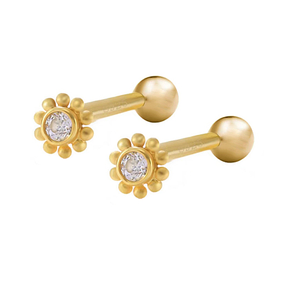 S925 Silver Sunflower Stud Earrings Fashionable Sweet Cute Earringsy, Cartilage Earrings,