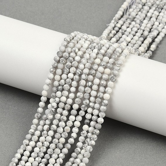 Природные Говлит бисер нитей, граненые, круглые