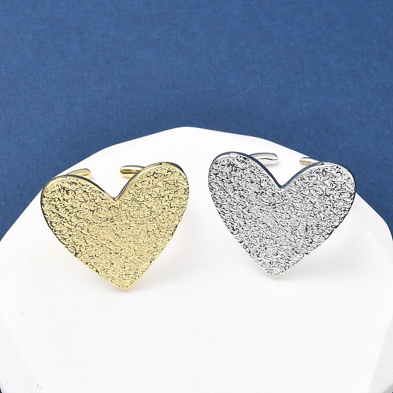 Латунные манжеты в форме сердца для женщин, без кадмия и без свинца, стойки покрытие