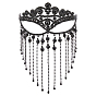 1Pc Alloy Rhinestone Tassel Masquerade Masks, Party Decor