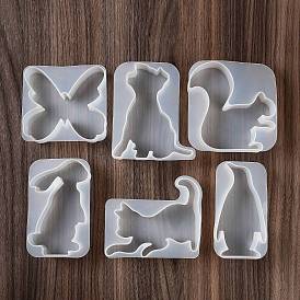 Animal
 Candle Holder Silhouette Silicone Molds, For Candle Making