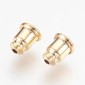 Brass Ear Nuts, Earring Backs, Nickel Free, Real 18K Gold Plated