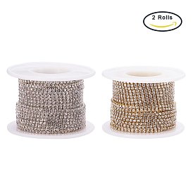 Messing Strass Strassketten, mit Spule, Strass Tasse Ketten
