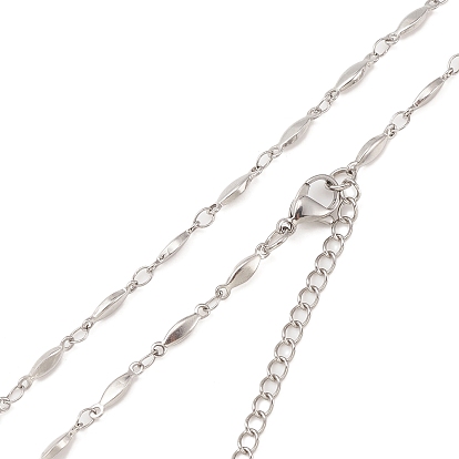 304 Stainless Steel Link Chain Macrame Pouch Empty Stone Holder for Pendant Necklaces Making, with Lobster Claw Clasp
