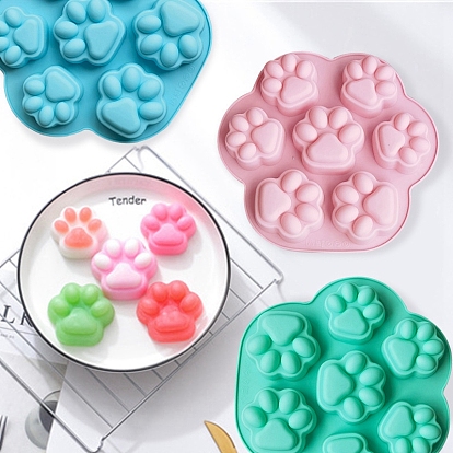 Paw Print DIY Silicone Molds, Fondant Molds, Resin Casting Molds, for Chocolate, Candy, UV Resin & Epoxy Resin Craft Making